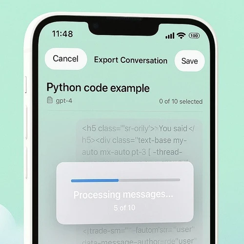 ChatExport — export format selection